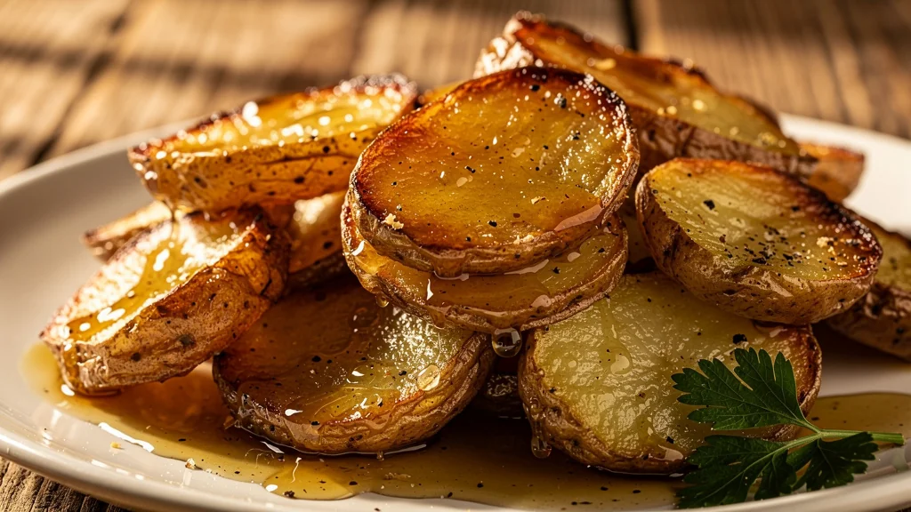 Pommes de terre sarladaises recouvertes d’une trop grande quantité de graisse de canard brillante et dorée